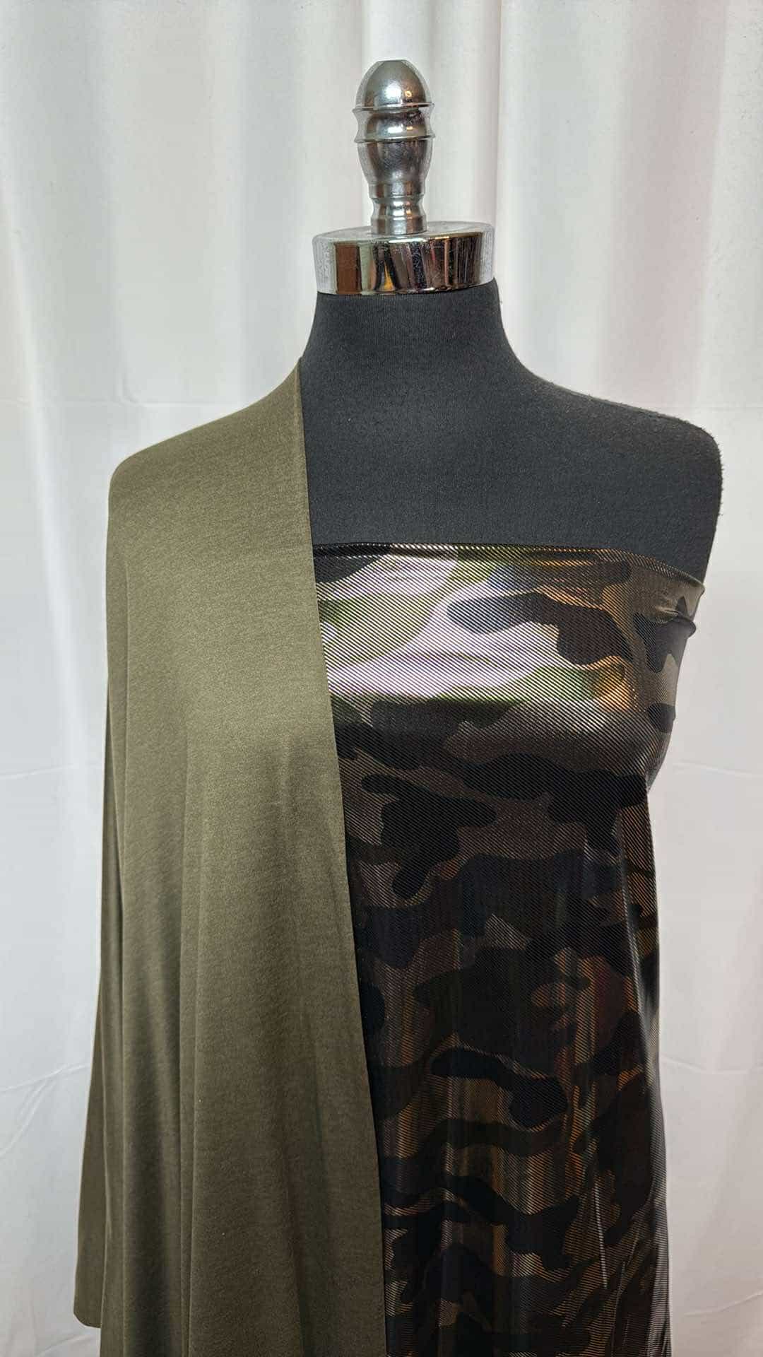 OLIVE/FOIL CAMO BUNDLE : 2YD Camo Foil ITY & 2YD Olive Featherweight PF : A26970