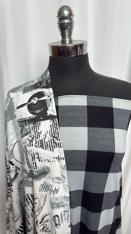 AIR MAIL/PLAID BUNDLE : 2YD Buffalo Plaid DBP & 2YD Airmail PRS FT : A28391