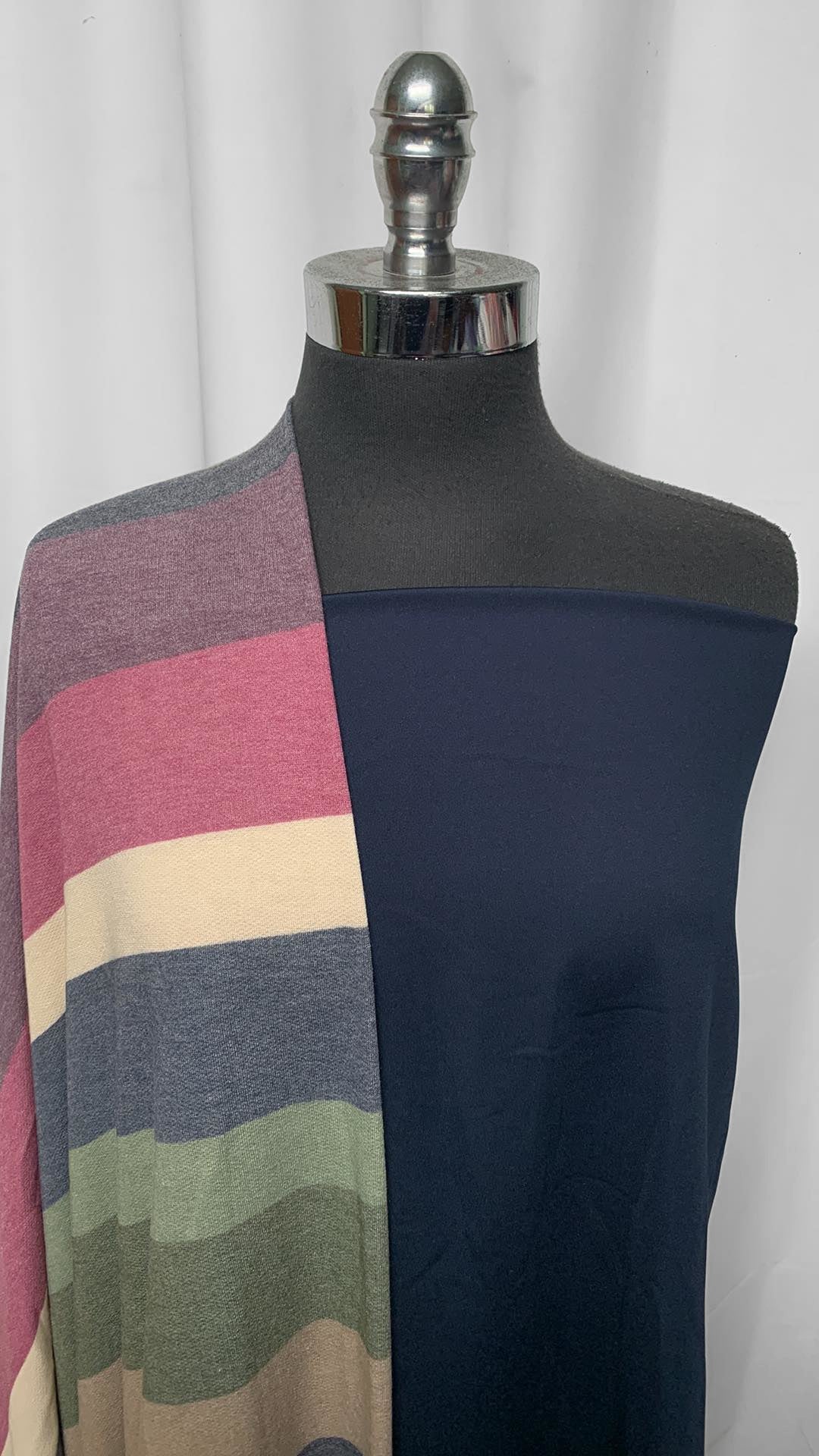 NAVY/WIDE STRIPE BUNDLE : 2YD Wide Stripe PRS FT & 2YD Navy Yoga PF : A25356