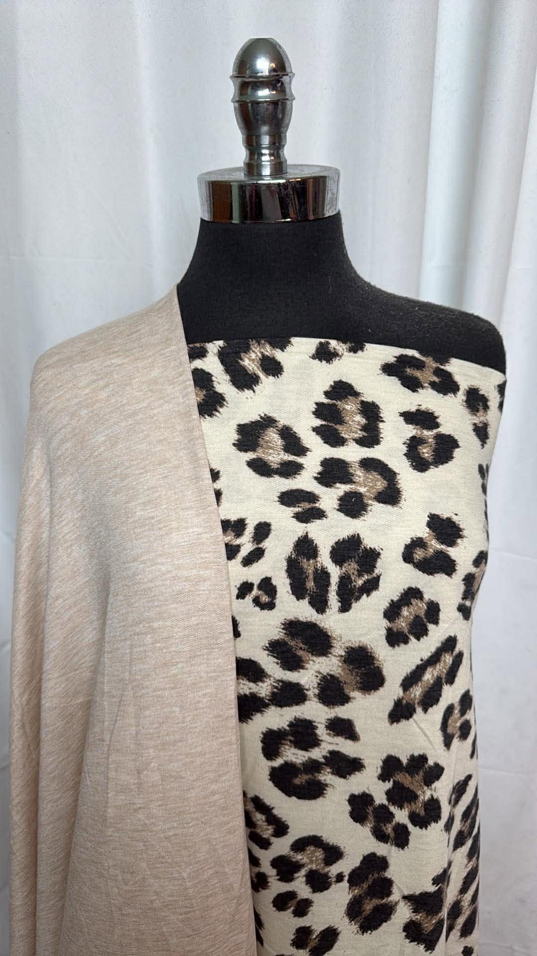 OATMEAL/LEOPARD BUNDLE : 2YD Leopard PRS FT & 2YD Oatmeal Baby FT : A30126