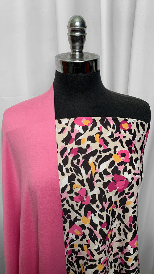 PINK/LEOPARD BUNDLE : 1YD Pink Featherweight PF & 1YD Leopard Yoga PF : A25472