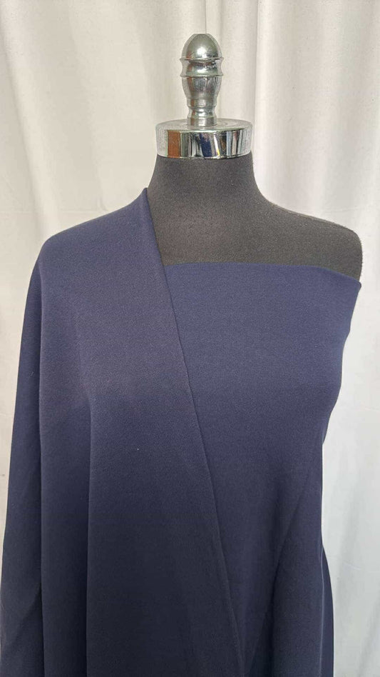 DOUBLE NAVY BUNDLE : 1YD Navy Rib & 1.5YD Navy Sweatshirt Fleece (72" Wide) : A26564