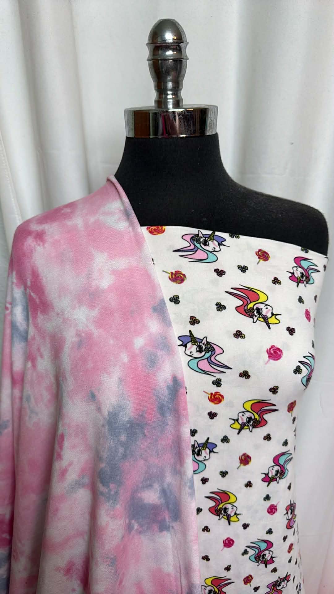 PINK TIE DYE/UNICORN BUNDLE : 2YD Unicorn DBP & 2YD Pink Tie Dye PRS FT : A29470