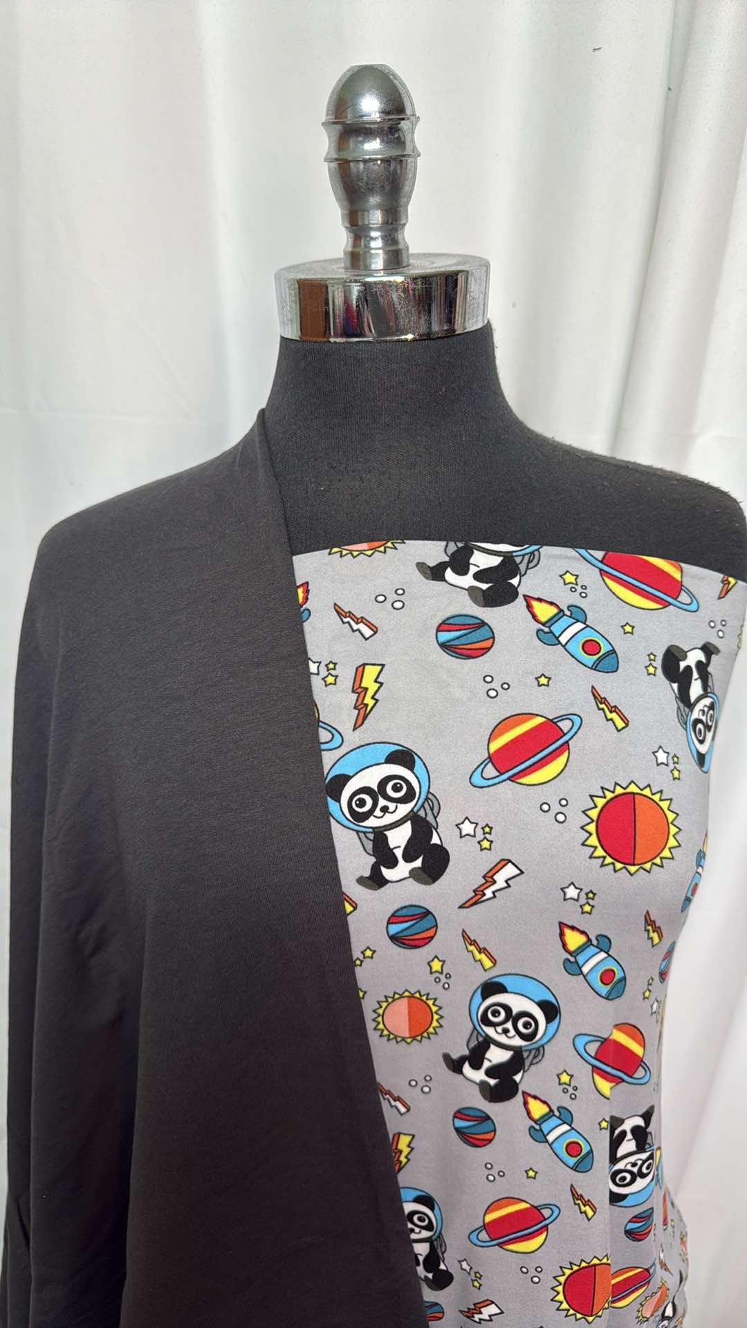 CHARCOAL/PANDANAUTS BUNDLE : 2YD Pandanauts DBP & 1+YD Charcoal C/S FT : A27211