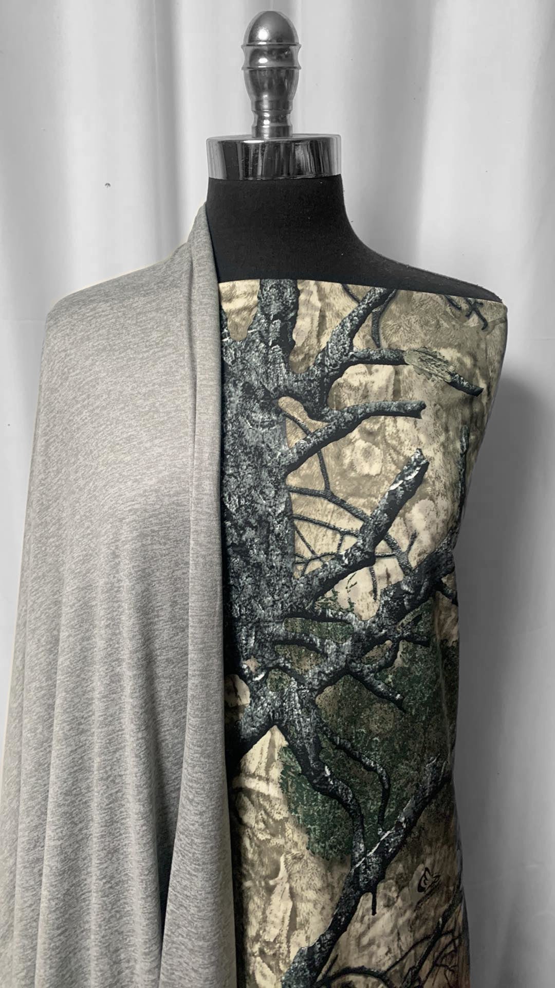 GREY/TREES BUNDLE : 2YD Tree Camo PF FT & 2YD Heather Grey Featherweight PF : A2363