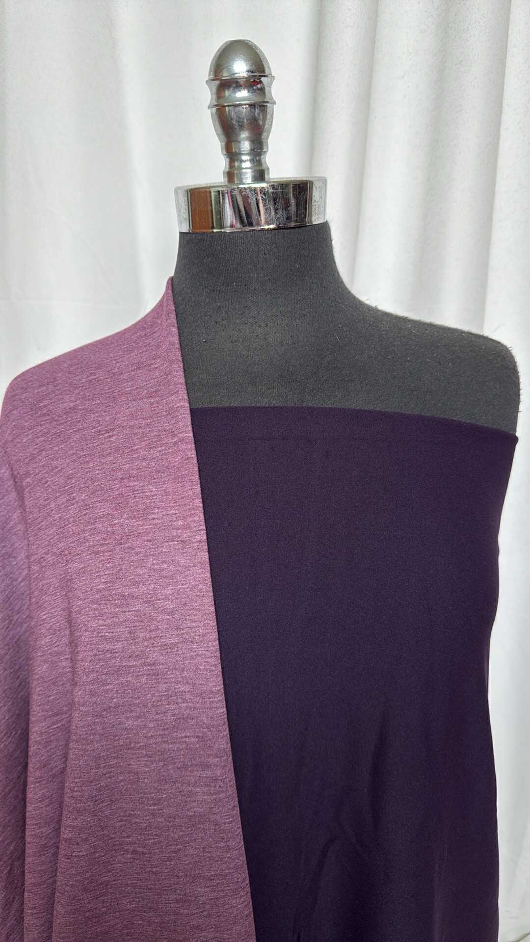 PURPLE BUNDLE : 2YD Dark Purple Single-Brushed PF & 2YD Heathered PF FT : A28692