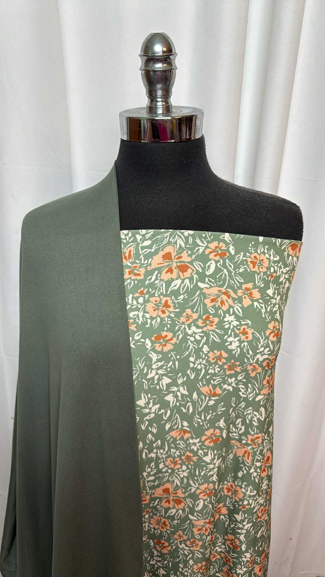 SAGE FLORAL BUNDLE : 3YD Sage Floral ITY & 2YD Sage DBP : A27492
