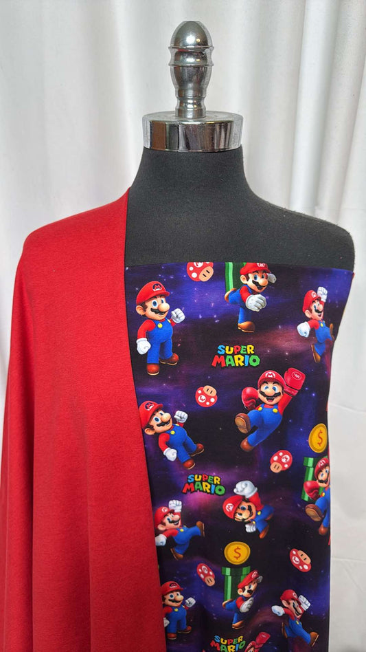 SOFT RED/MARIO BUNDLE : 2YD Mario C/S & 2YD Soft Red Peached PF : A26194