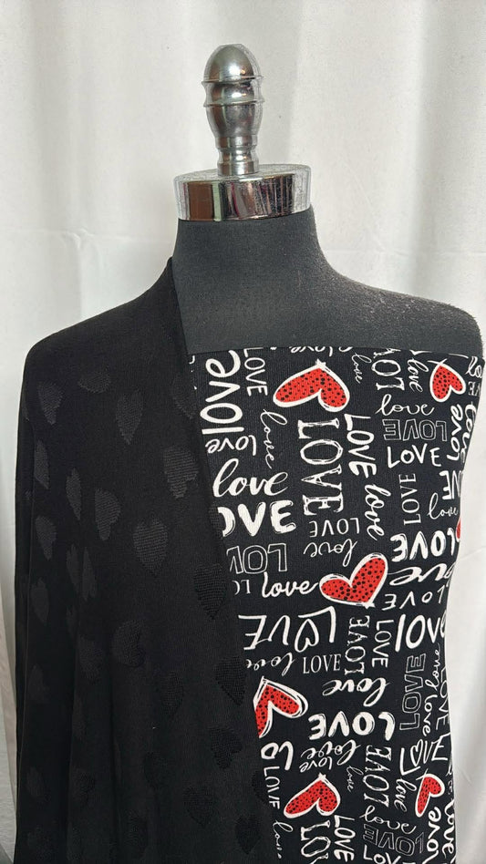 BLACK HEARTS/LOVE BUNDLE : 2YD Love Oakley SK & 2YD Black Hearts Oakley SK : A30017