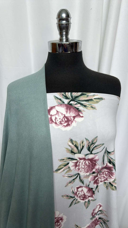 SAGE/FLORAL BUNDLE : 4.5YD Floral DBP & 2.5YD Sage Oakley SK : A27259