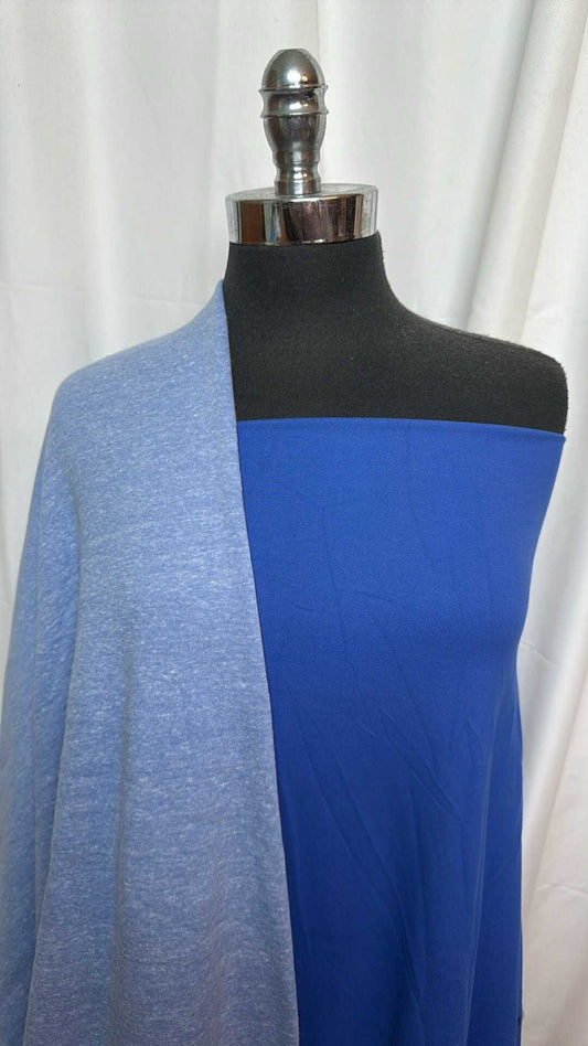SOFT ROYAL/CITY BLUE BUNDLE : 2YD Soft Royal Brushed PF & 2YD City Blue Sweatshirt Fleece : A27595