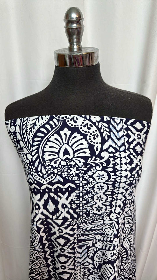 10 (Navy) - Nylon/Spandex - 2 Yard Cut