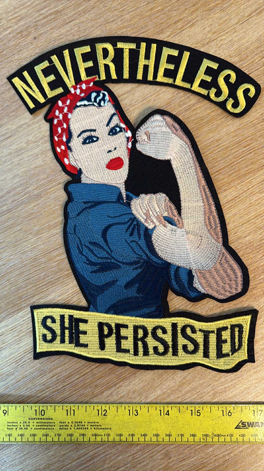 She Persisted - IRON-ON Embroidered Patch - Sold Individually
