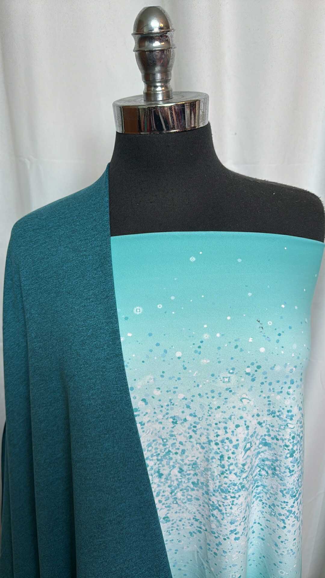 SEAFOAM/OMBRE BUNDLE : 1YD Seafoam Peached PF & 2YD Ombre Single-Brushed PF (Small flaw...see pic) : A28482
