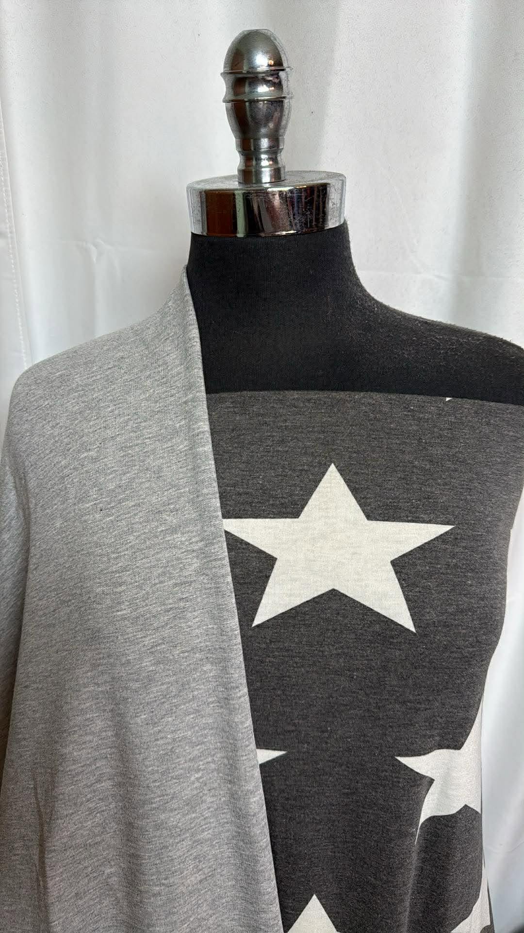 GREY/CHARCOAL STAR BUNDLE : 2YD Charcoal Star PRS Jersey & 2YD Grey Brushed PRS FT : A30072