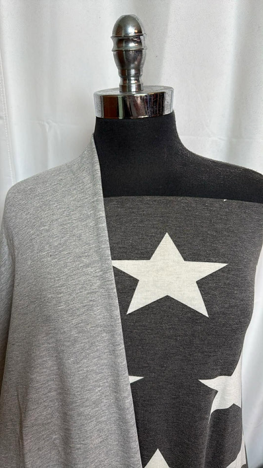 GREY/CHARCOAL STAR BUNDLE : 2YD Charcoal Star PRS Jersey & 2YD Grey Brushed PRS FT : A30072