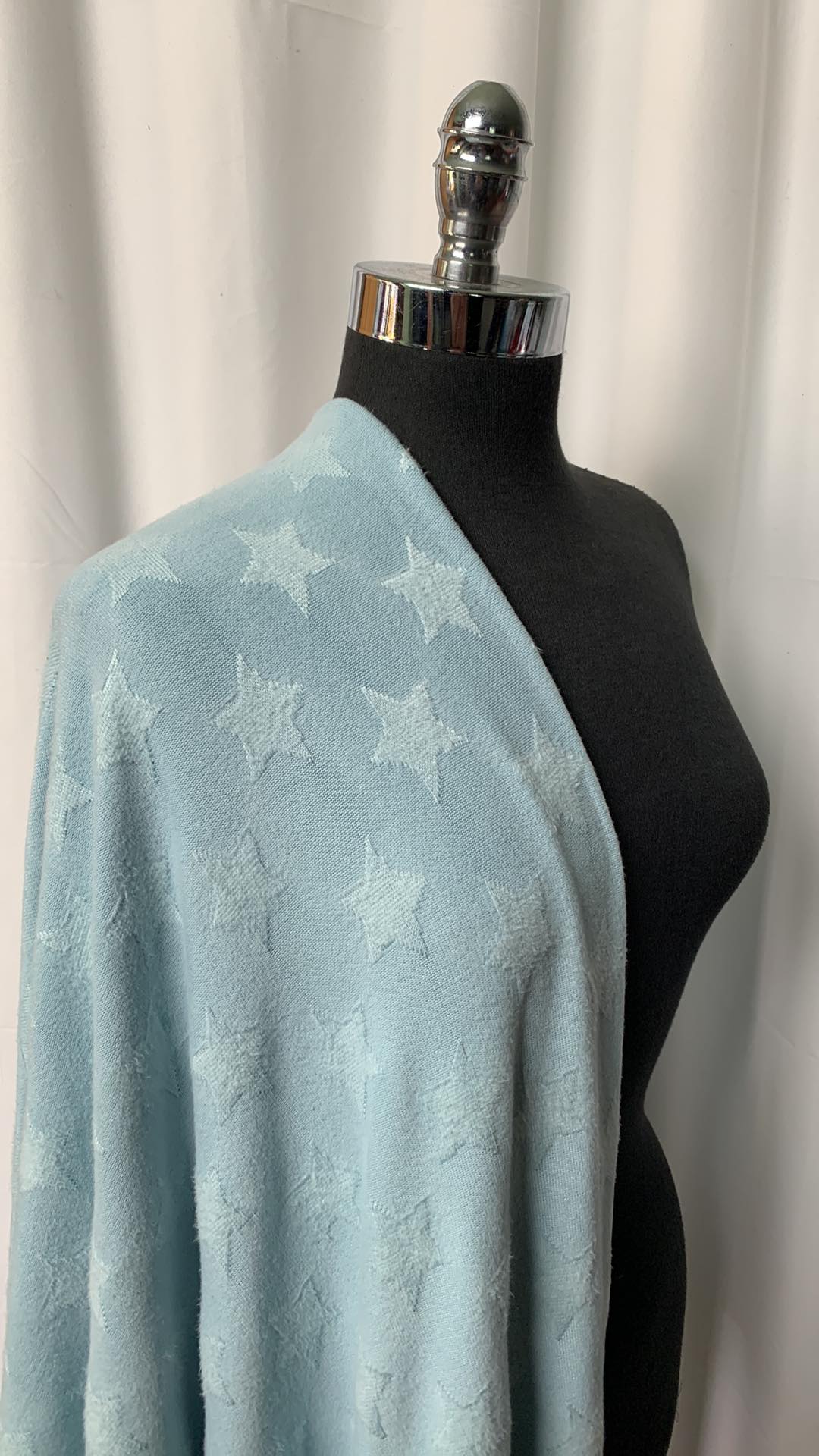 Blue Stars - Brushed Oakley Sweater Knit - 2 Yard Cut
