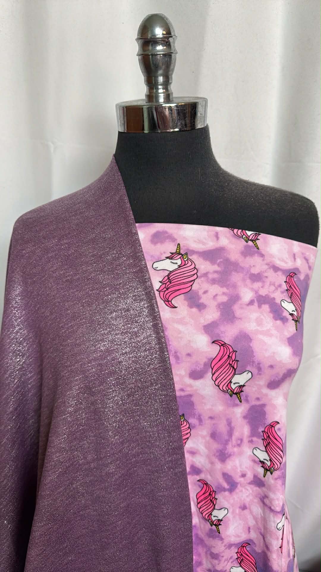 TIE DYE UNICORN/SWEATER BUNDLE : 2YD Purple Tie Dye Unicorn DBP & 2YD Foil SK : A29868
