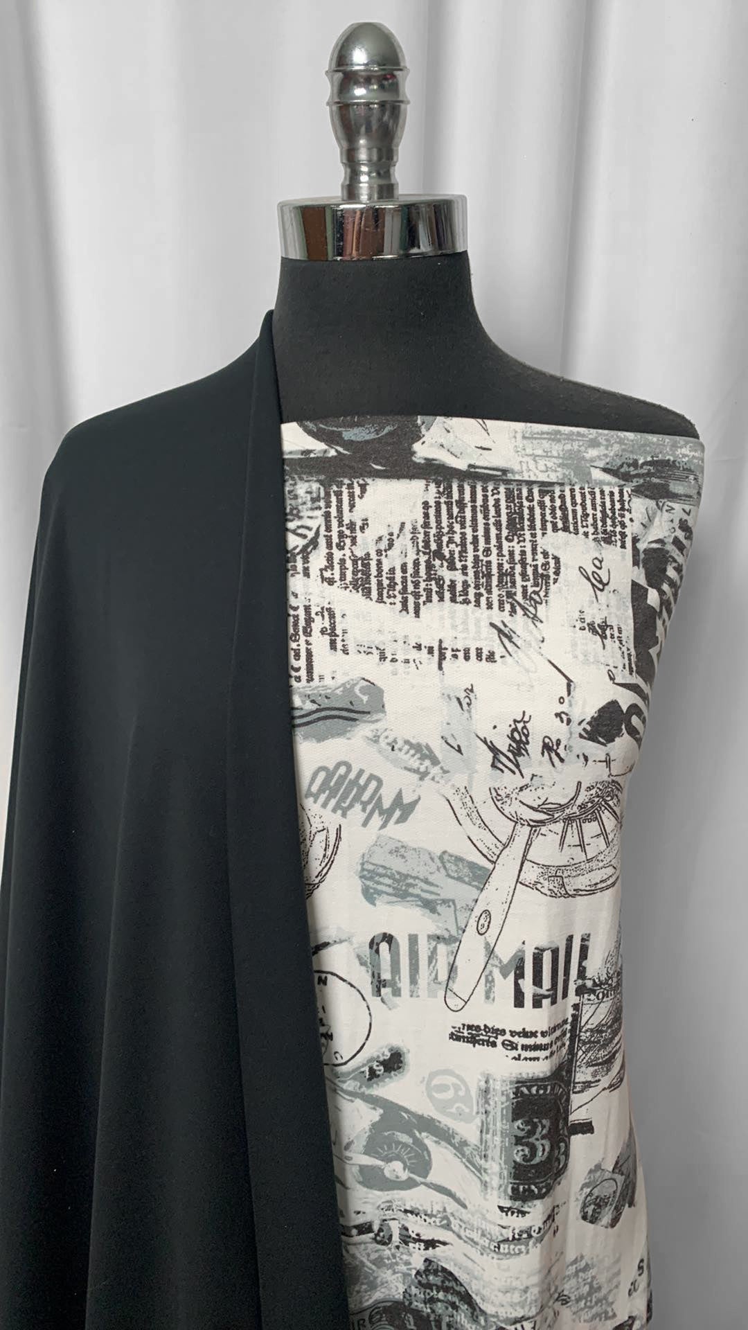 BLACK/AIR MAIL BUNDLE : 2YD Air Mail FT & 66" Black Special Purchase PF : A2398