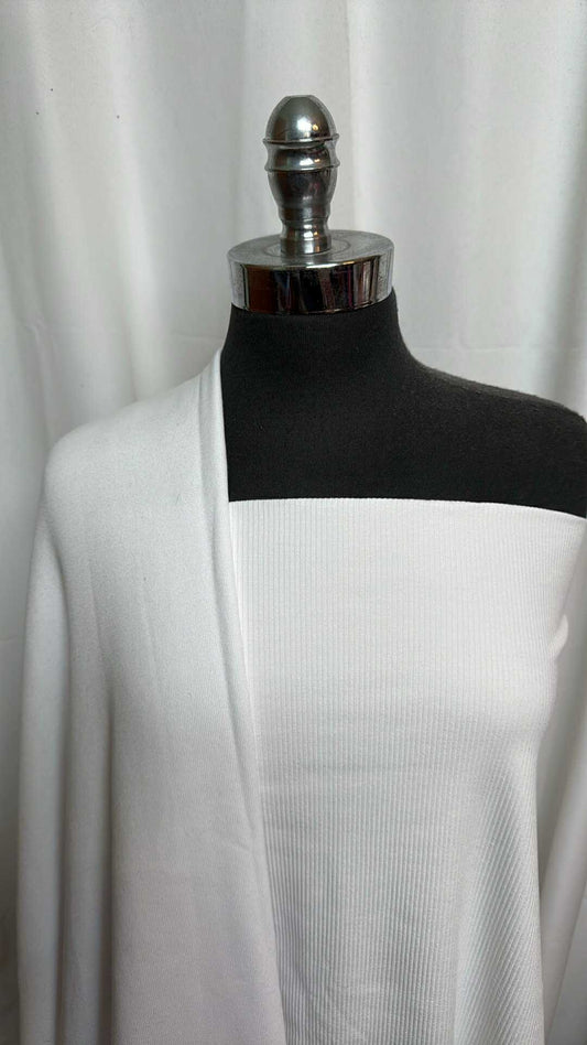 DOUBLE WHITE BUNDLE : 2YD Heavy C/S Rib & 2YD Sweatshirt Fleece (72" Wide) : A28204