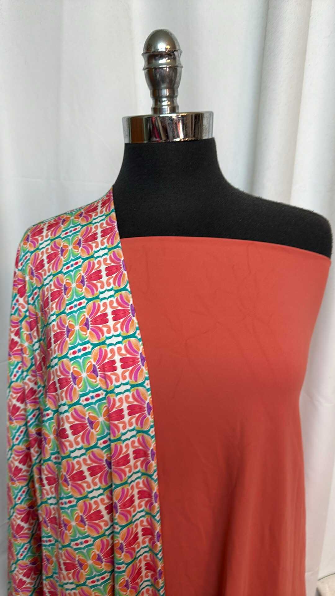 ORANGE/PATTERN BUNDLE : 2YD Orange Yoga PF & 2.5YD Pattern N/S : A28837