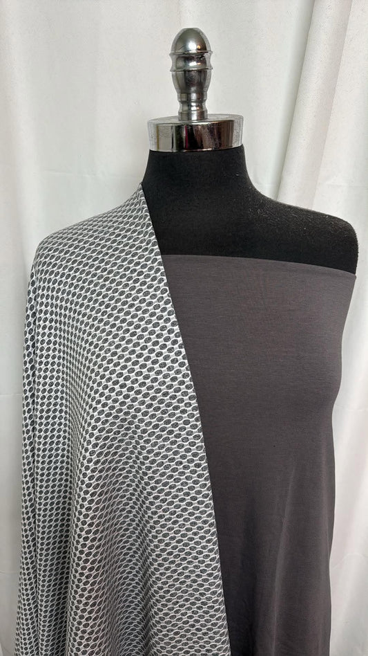 GREY/JACQUARD BUNDLE : 2YD Grey MVC & 2YD Heavy Jacquard PF : A30649