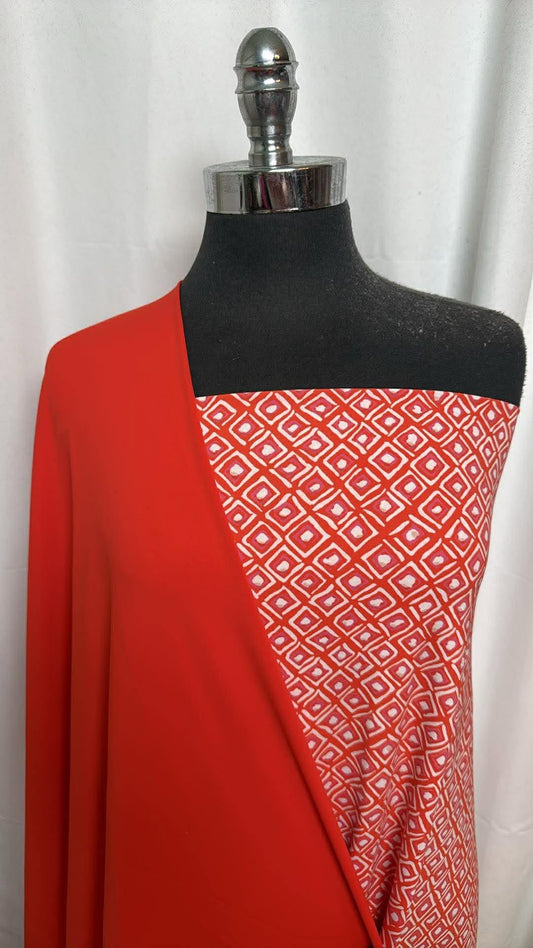 ORANGE GEO BUNDLE : 2YD Diamond Geo N/S Swim & 2YD Orange N/S Swim : A30548