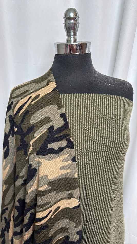 CAMO/URBAN RIB BUNDLE : 2YD Urban Rib & 2YD Camo Hacci SK : A30494