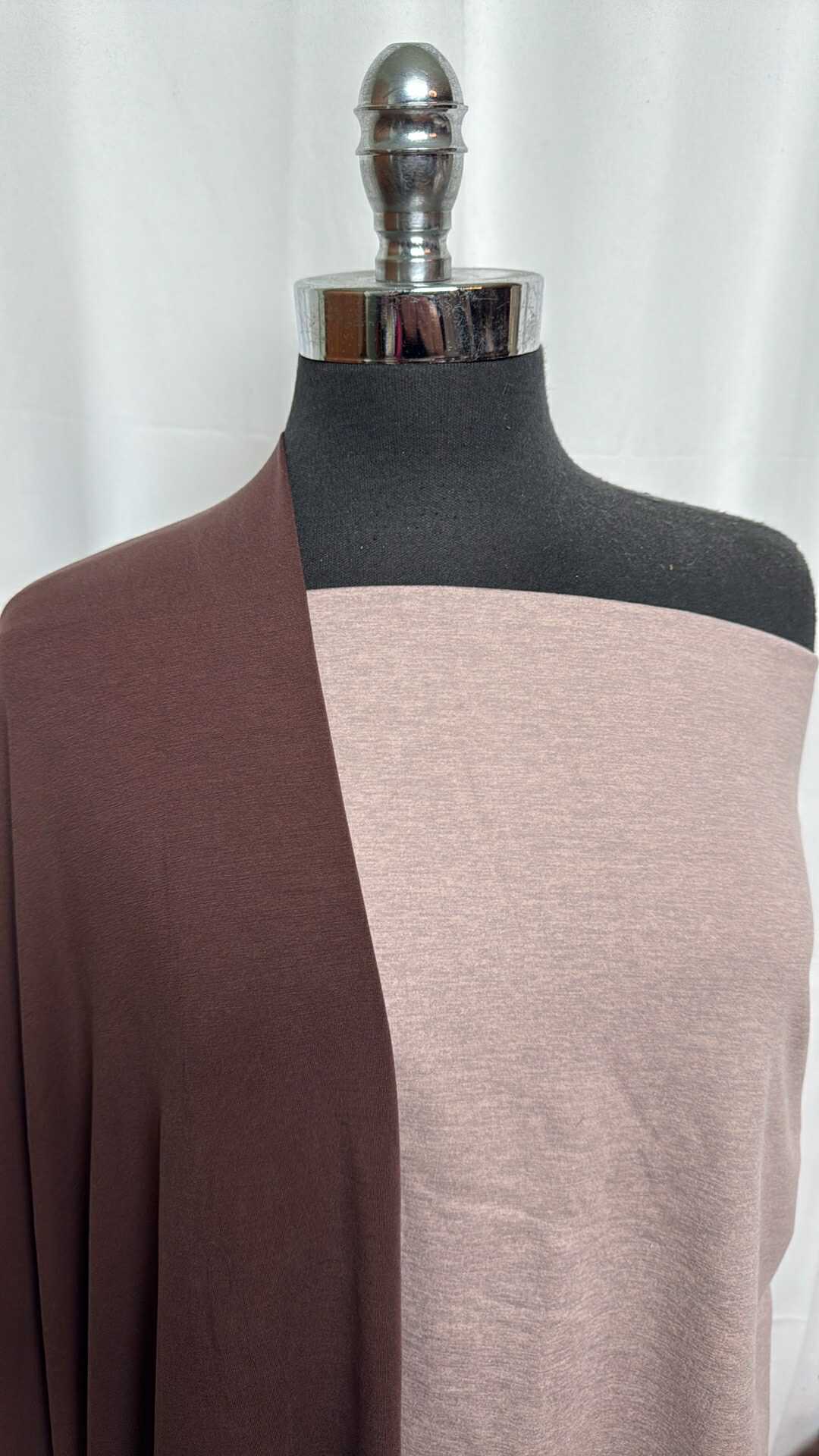 BROWN/PEACHED BUNDLE : 2YD Brown Modal C/S Jersey & 1YD Solid Peached PF : A29061
