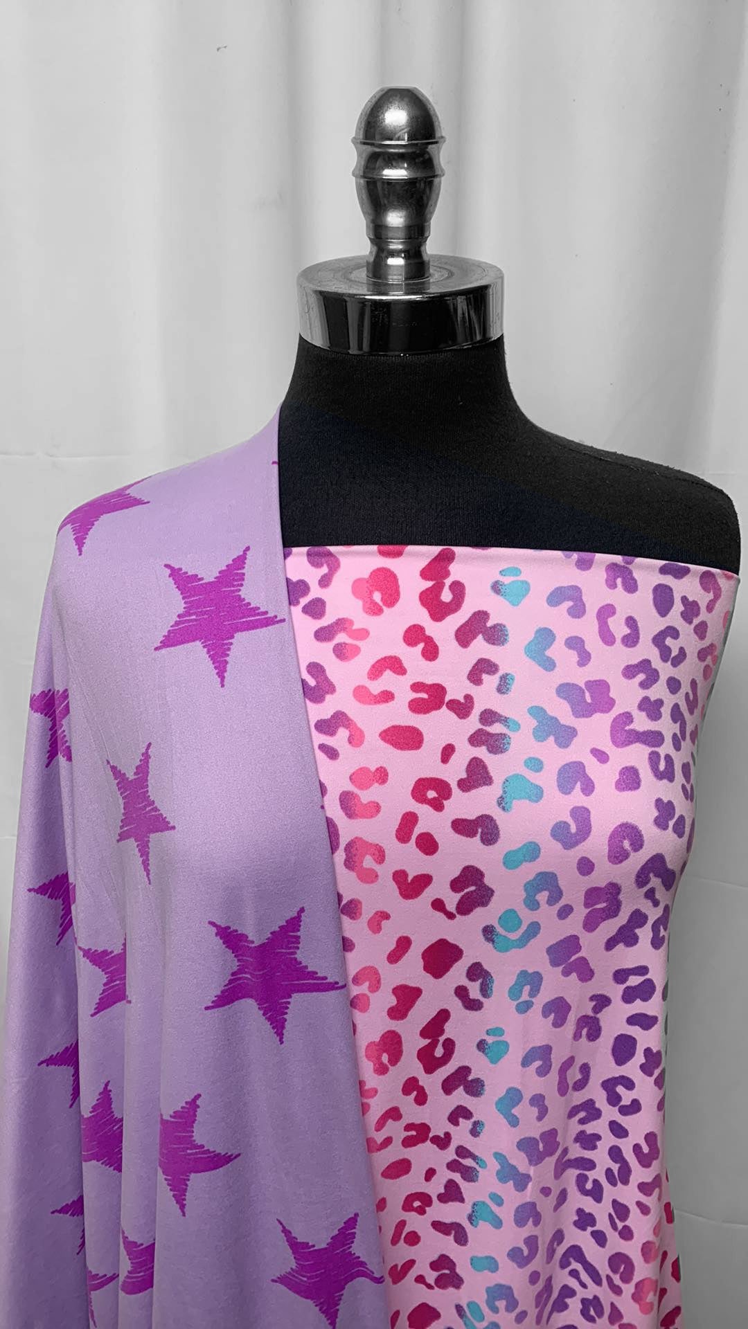 LEOPARD/STARS BUNDLE : 2YD Lilac Star DBP & 2YD Leopard DBP : A25220