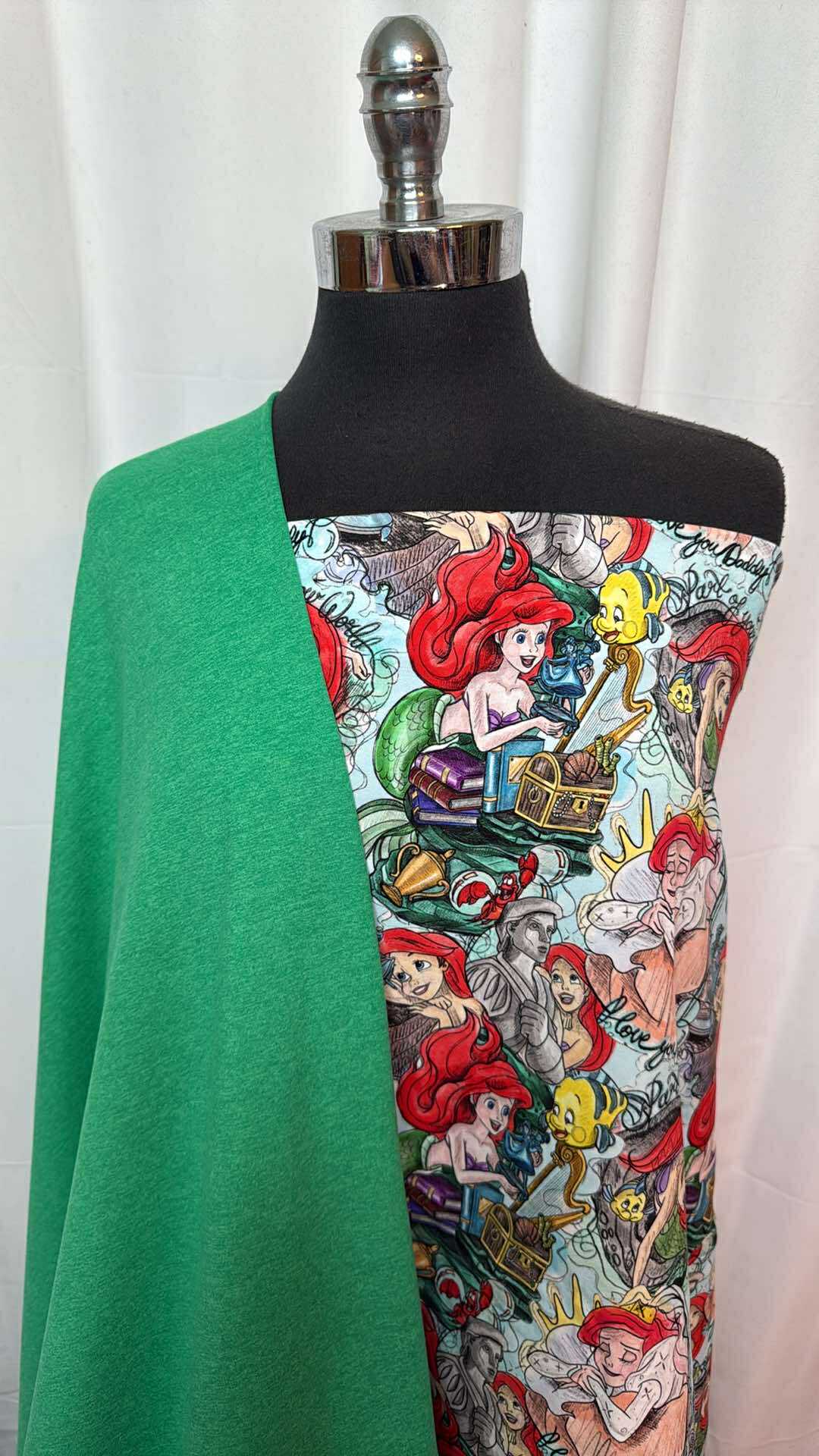 GREEN/RED HAIR BUNDLE : 1YD Red Hair C/S & 2YD Green Peached PF : A27428