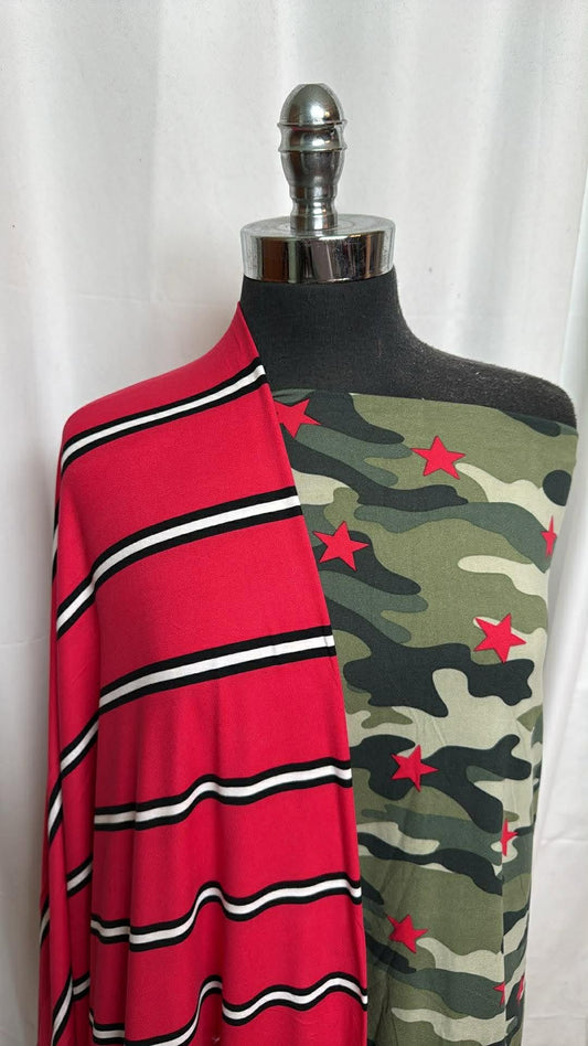 CAMO STAR/STRIPE BUNDLE : 2YD Camo Star DBP & 2YD Stripe DBP : A30110