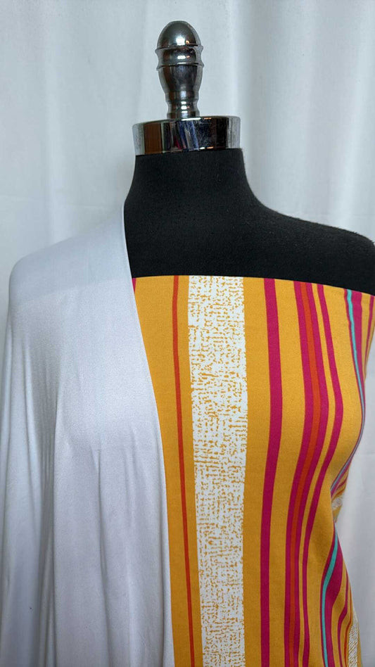 WHITE/STRIPES BUNDLE : 2YD White DBP & 2YD Stripe DBP : A29103