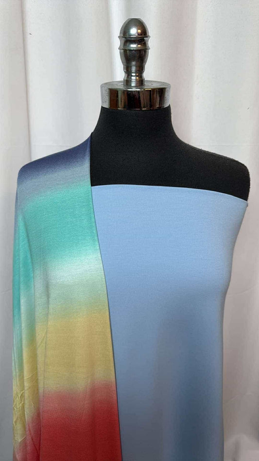 PLACID BLUE/OMBRE BUNDLE : 2YD Placid Blue P/C/S Jersey & 2YD Ombre R/S : A26954