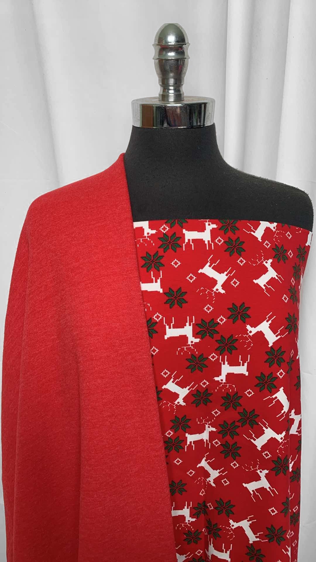 RED DEER BUNDLE : 2YD Red Deer C/S & 2YD Red Sweatshirt Fleece : A25824
