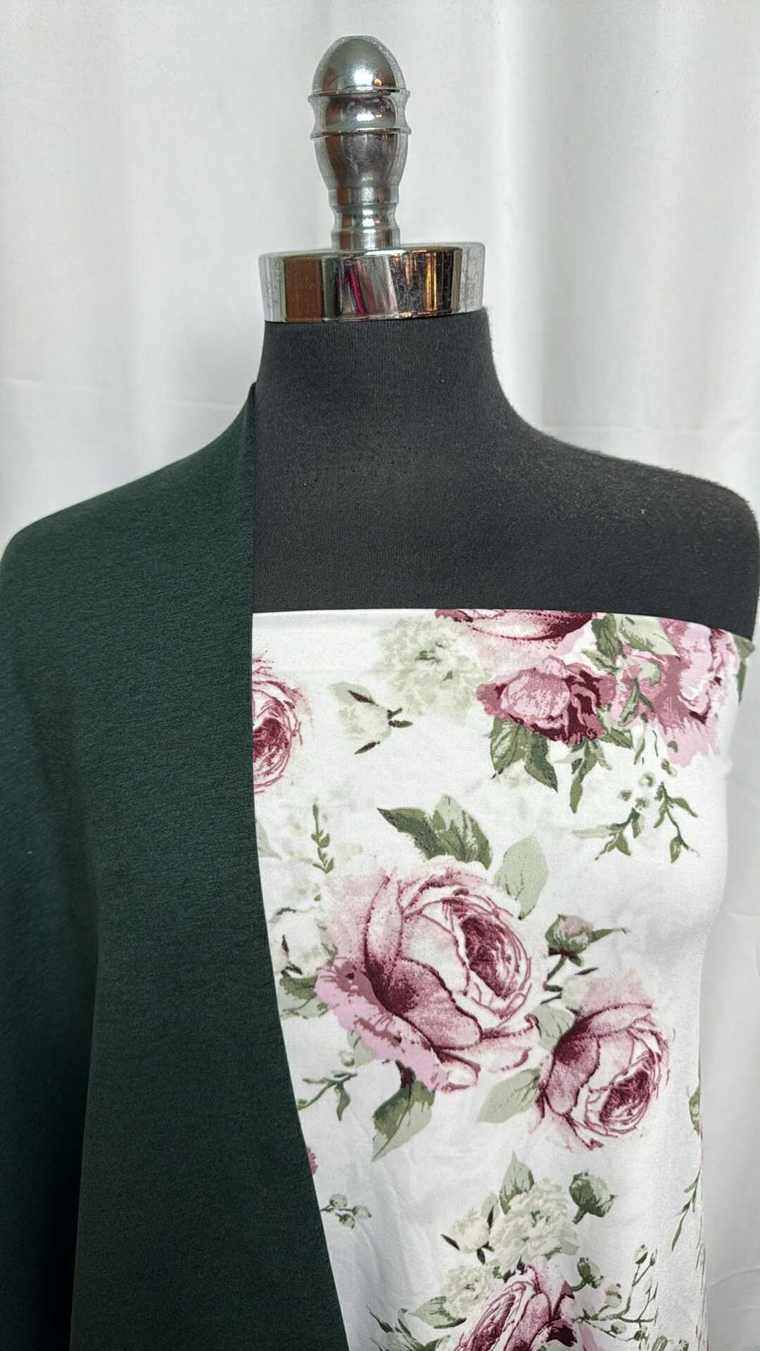 FIR/IVORY FLORAL BUNDLE : 2YD Ivory Floral ITY & 1YD Fir Peached PF : A29037