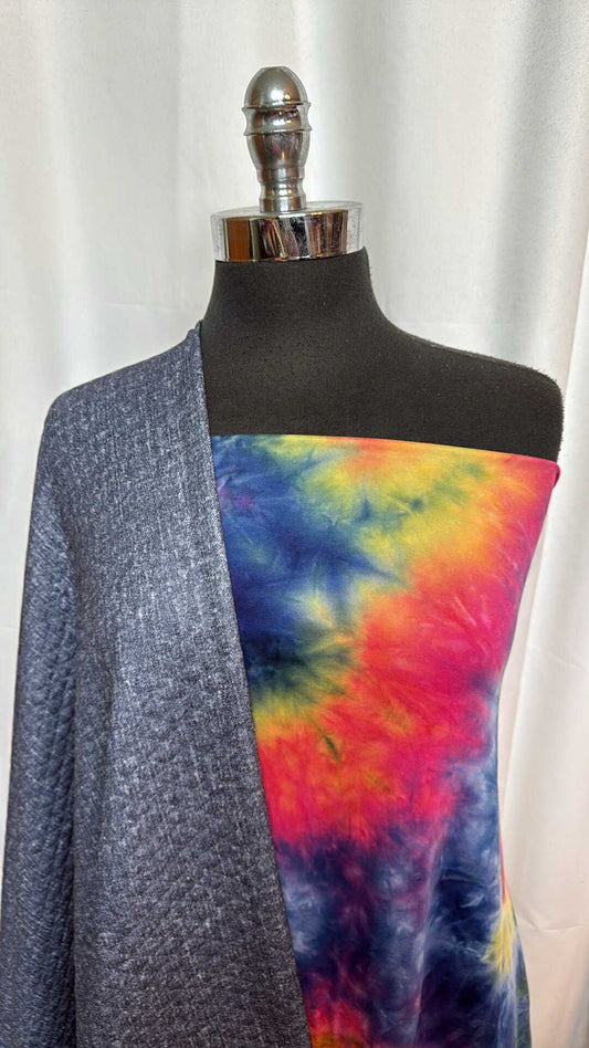 TIE DYE/QUILTED BUNDLE : 2YD Tie Dye DBP & 2YD "Denim" Quilted : A28766