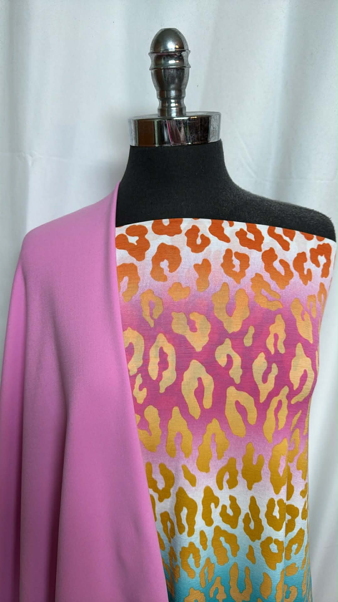 PINK/OMBRE LEOPARD BUNDLE : 1.5YD Pink Peached PF & 2YD Ombre Leopard Bulgari : A29650