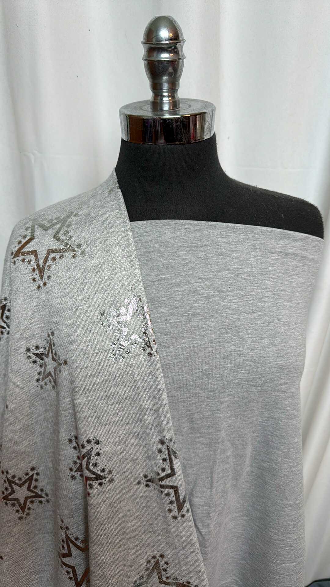 DOUBLE GREY STAR BUNDLE : 2YD Grey C/S FT & 2YD Grey w/Foil Stars C/P FT : A28345