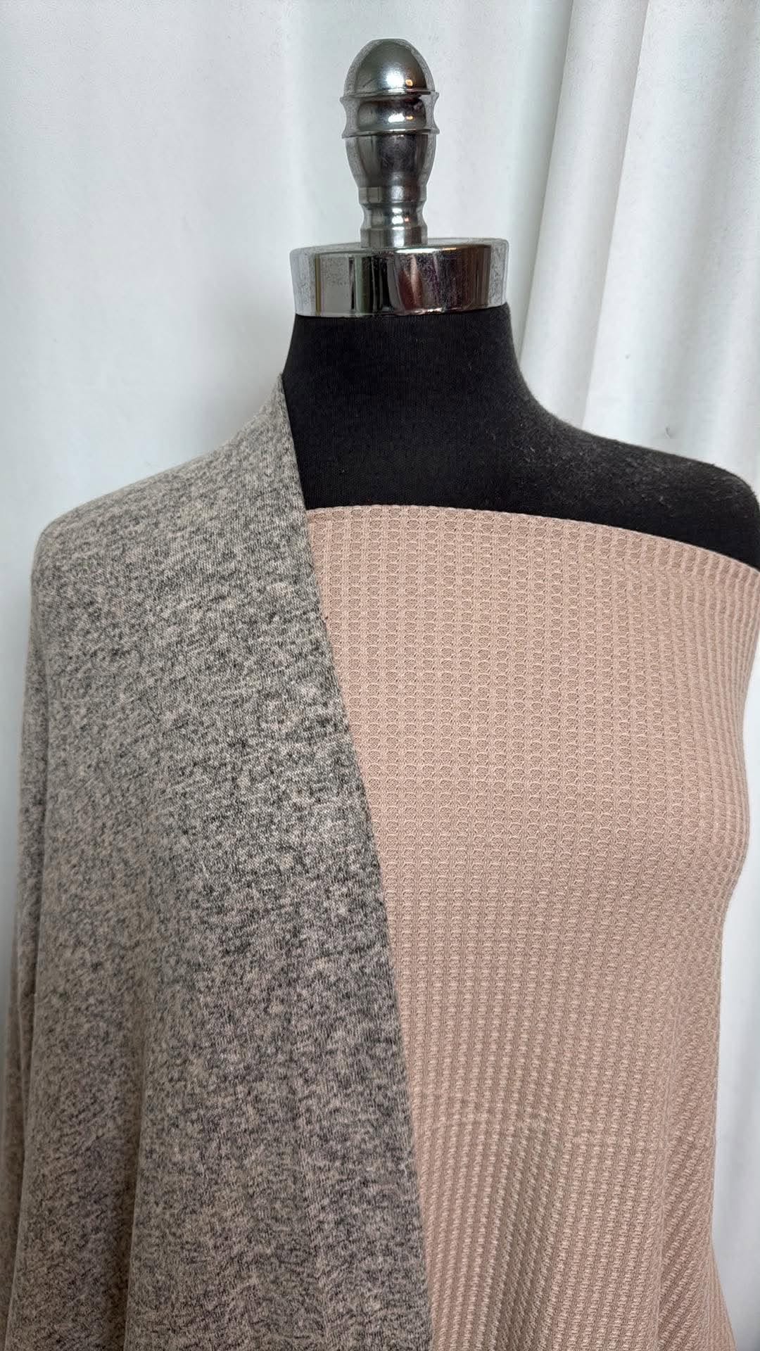 OATMEAL/WAFFLE BUNDLE : 2YD Waffle & 2YD Oatmeal Brushed Hacci SK : A30801