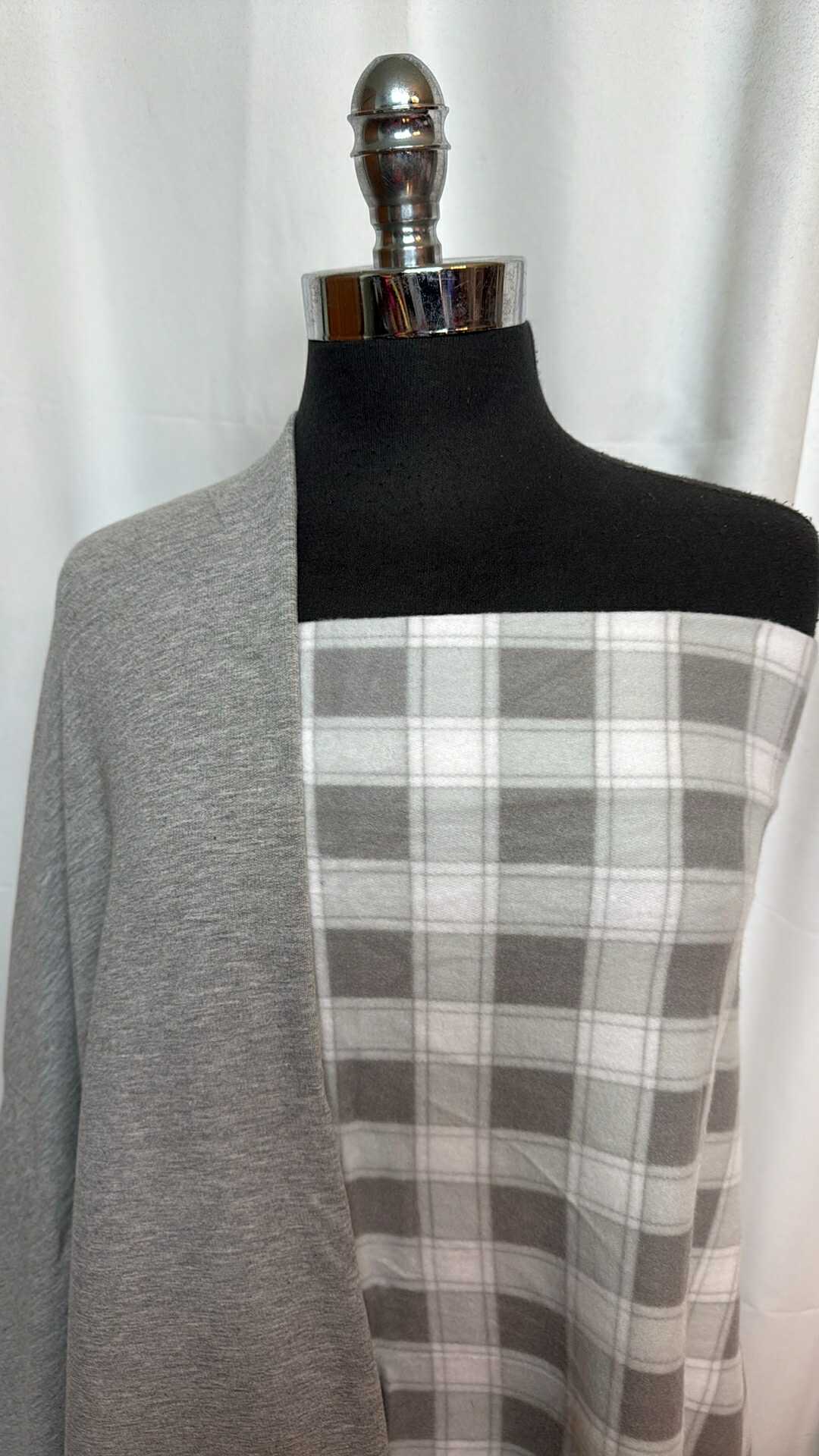 PLAID/GREY BUNDLE : 1YD Plaid RSL Brushed-Face FT & 2YD Heather Grey Brushed M/S FT : A28767