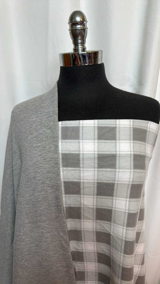 PLAID/GREY BUNDLE : 1YD Plaid RSL Brushed-Face FT & 2YD Heather Grey Brushed M/S FT : A28767
