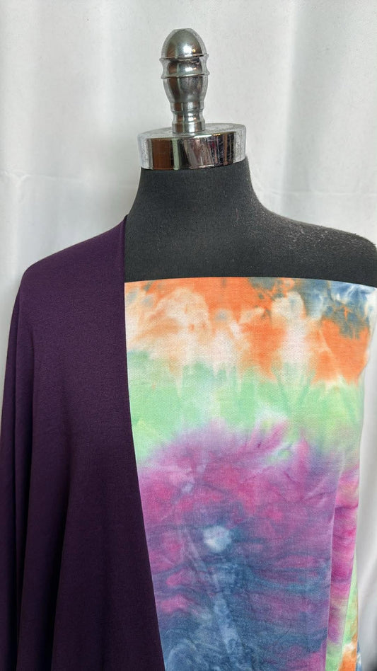 PURPLE/TIE DYE BUNDLE : 2YD Purple PRS FT & 2YD Tie Dye PRS FT : A30038