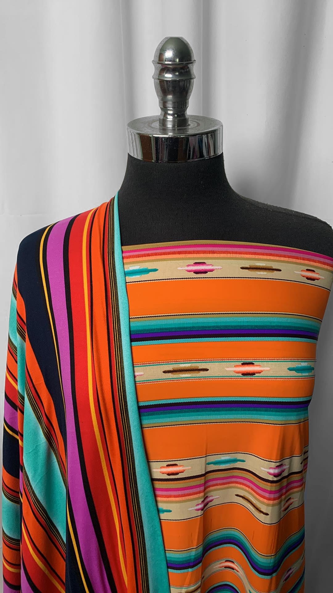 DOUBLE STRIPE BUNDLE : 2YD Orange Horizontal Stripe N/S & 2YD Vertical Stripe DBP : A25082