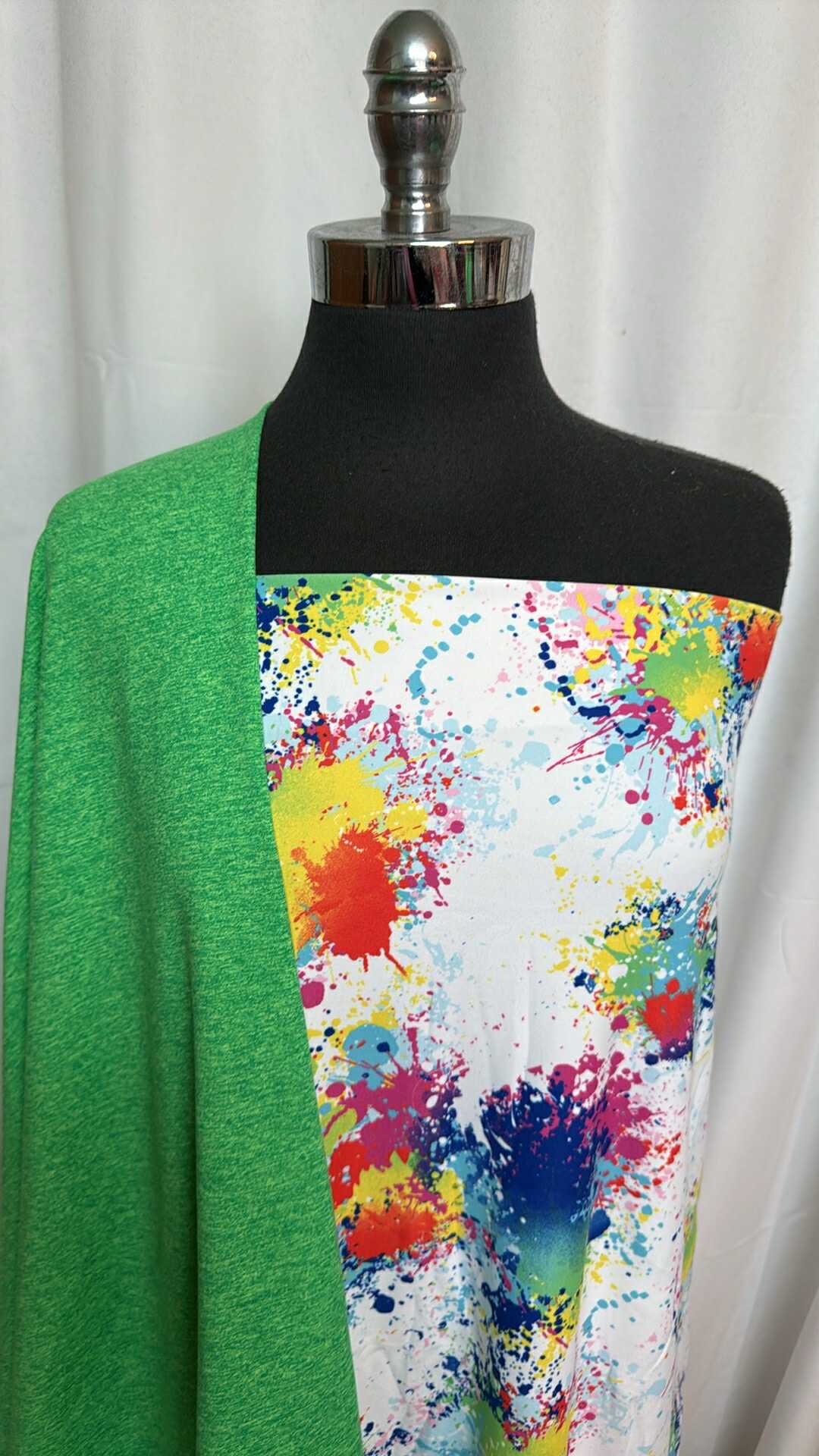 MIAMI/SPLATTER BUNDLE : 1YD Splatter Single-Brushed PF & 1YD Miami Peached PF : A28484