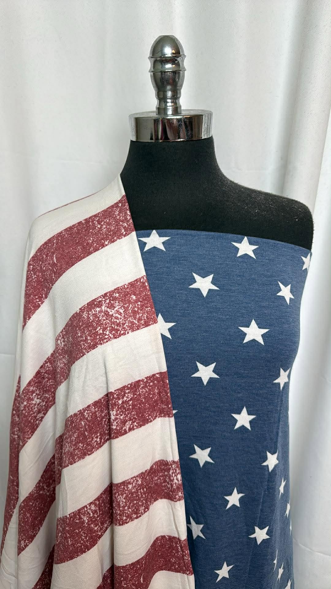 PATRIOTIC BUNDLE : 2YD Denim Star PRS FT & 2YD Distressed Stripe PRS FT : A30495