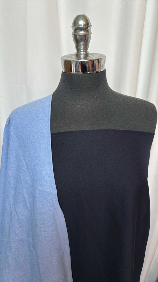SUITING/CHAMBRAY BUNDLE : 2YD Navy Suiting & 2YD Blue Chambray : A27697