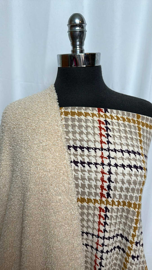 HOUNDSTOOTH/POODLE BUNDLE : 2YD Houndstooth Plaid SBP & 2YD Poodle : A29178