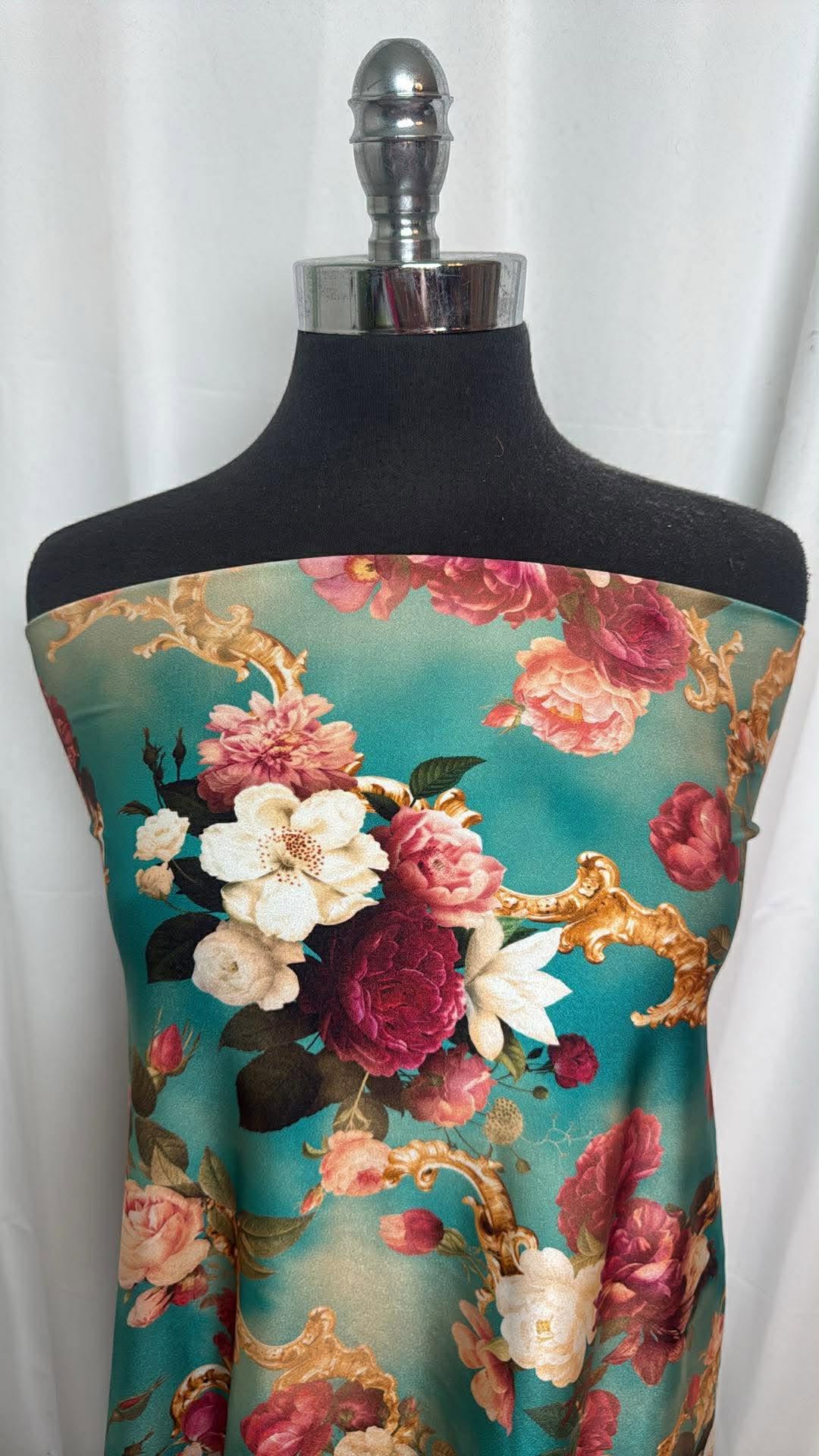 Heavenly Floral - Designer Nylon/Spandex Swim - 1 Yard Cut
