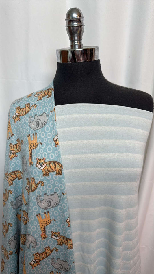 STRIPE/CUTE ANIMALS BUNDLE : 2YD Cute Animals PRS FT & 2YD Stripe R/S : A27376